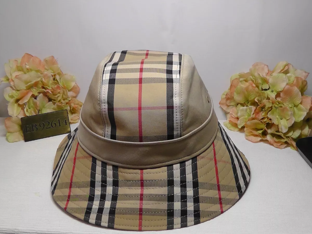 Burberry vintage top check bucket hat