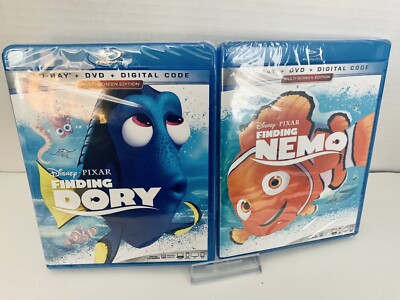 Disney Pixar s  Finding Dory & Finding Nemo Movie Lot [ Blu-Ray, 2003 ] NEW