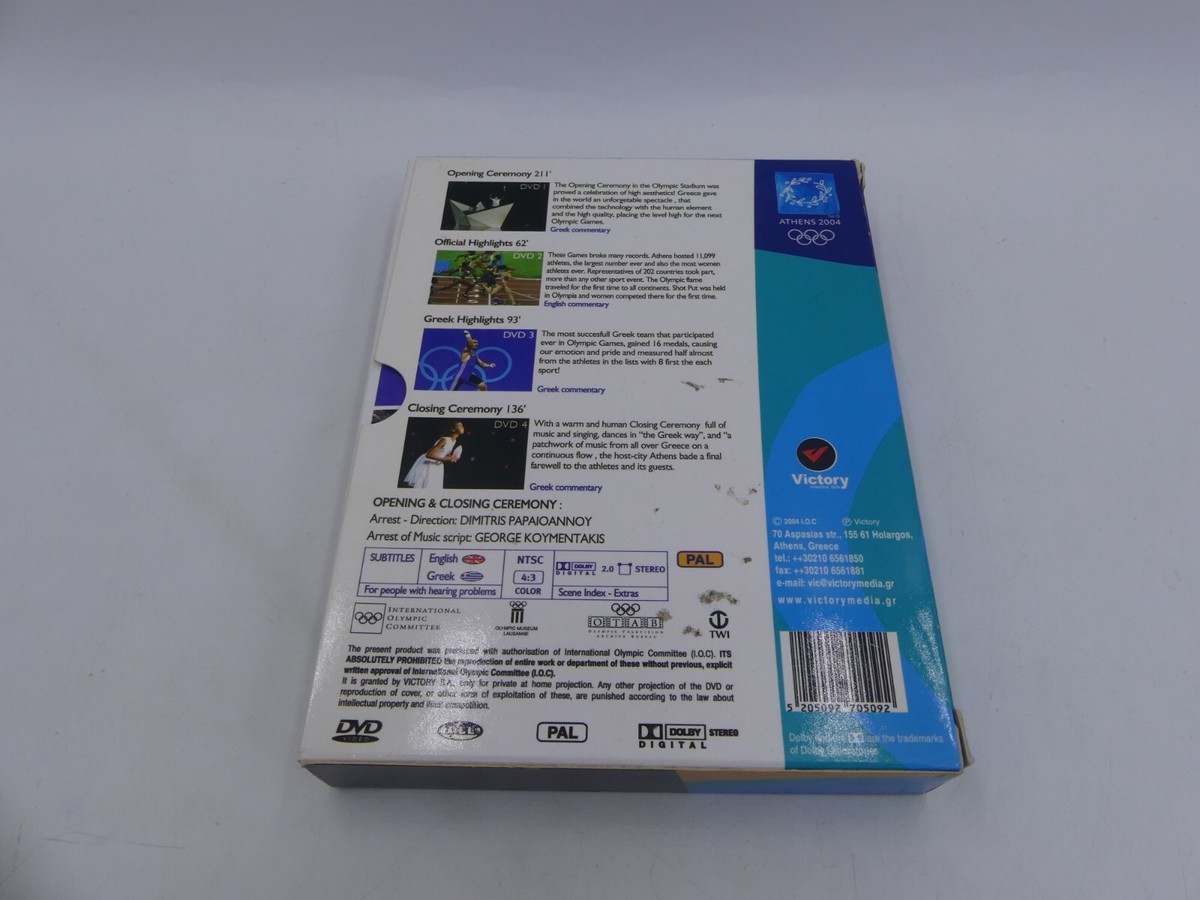 ATHENS 2004 SUMMER OLYMPICS OLYMPIC GAMES 4 DISC BOX SET