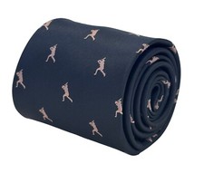 navy dark blue mens tie with baseball pitcher silhouette Frederick Thomas