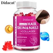 Premium Collagen Peptide Gummies Hydrolyzed for Anti-Aging (Type I, II, III)