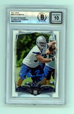 Zack Martin 2014 Topps #406 Signed Rookie RC Beckett Wit BAS BGS 10 Auto Cowboys