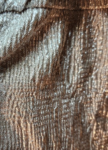 Jackie Jon Womens Dress Rhinestone Neck Metallic Silver Elastic Waist Size 12 - Picture 7 of 7