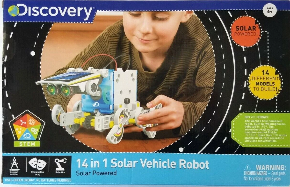 Discovery 14 in 1 Solar Powered Vehicle Robot 14 Different Models to Build NEW