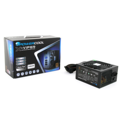 Powercool X-Viper Modular 1050W 80+ Bronze Active PFC Single Rail Netzteil mit 14cm 