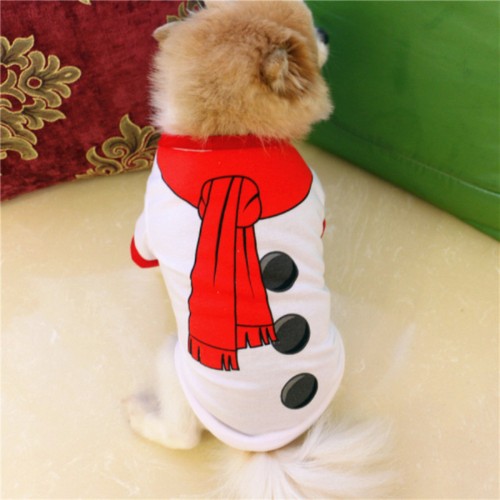 New Christmas Pattern Summer Autumn Puppy Small Dog Cat Pet Coat T-Shirt Clothes - Picture 25 of 55
