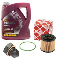 MotoröL ÖLfilter Febi Set 10W60 4 Liter + ÖLablassschraube FüR Seat Cordoba VW