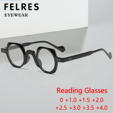 Men Women Round Blue Light Blocking Reading Glasses Classic Presbyopic Readers