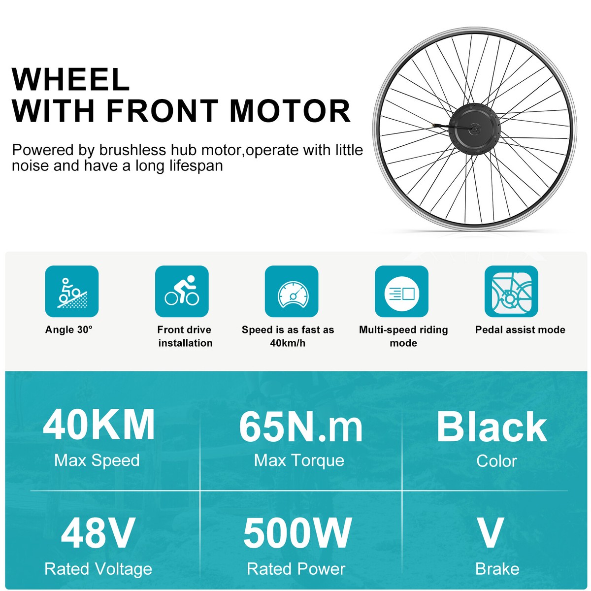 BAFANG E-BIKE UMBAU Kit 500W 48V Hinterrad 8/9/10 Umrüstung RWD IP65