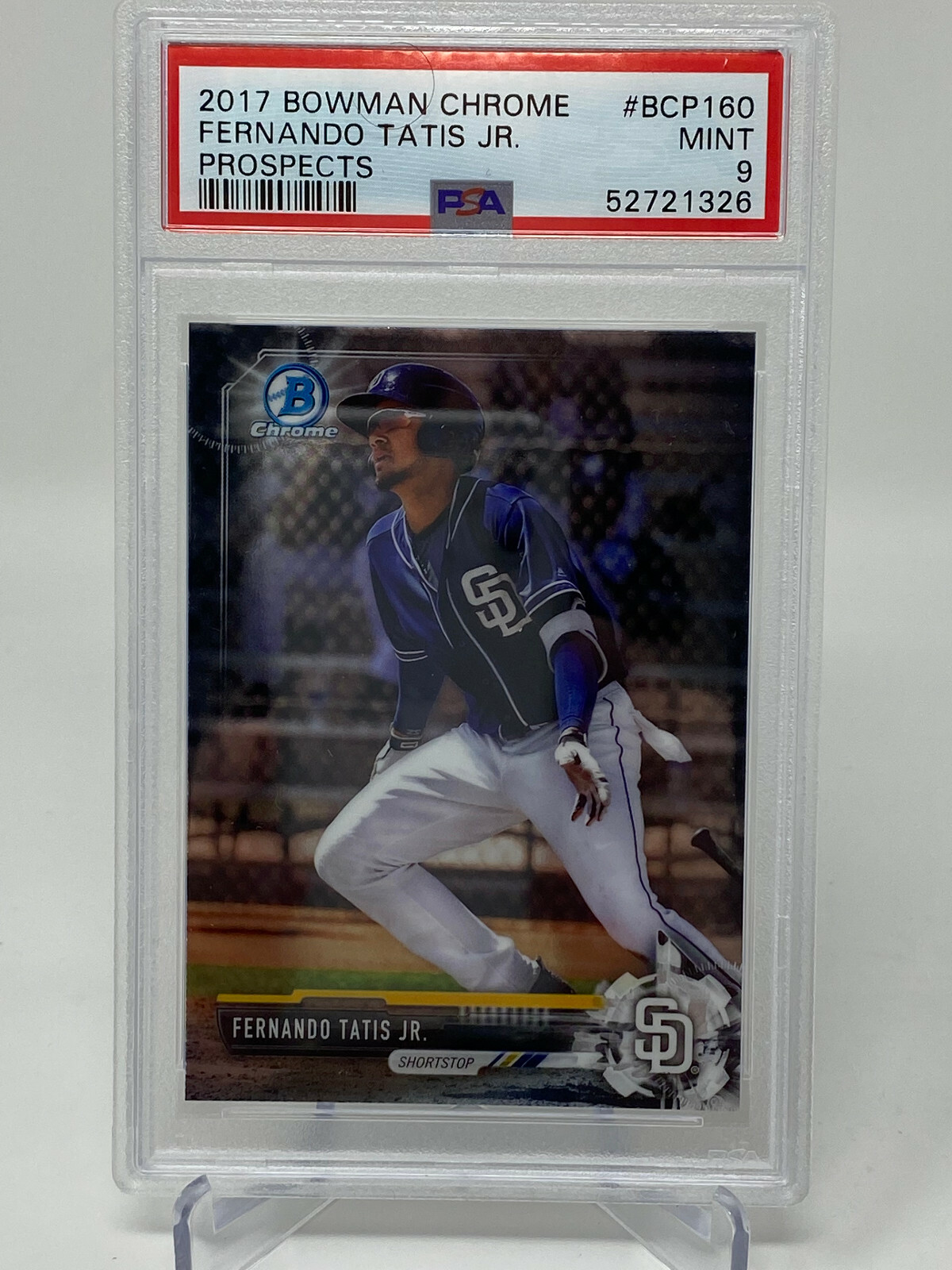 2017 Bowman Chrome #BCP160 Fernando Tatis  Prospects PSA 9 view 4