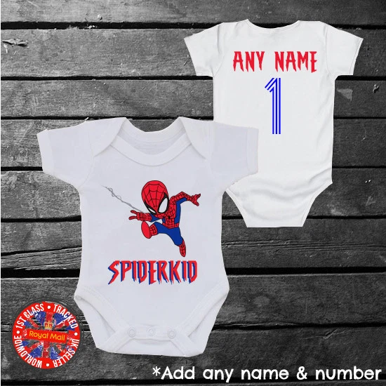 DUNNES STORES Spiderman inspirierter Spiderkid personalisierter Strampler