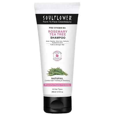 Soulflower Rosemary Shampoo For Hair Growth, Anti Hair Fall, Stronger, Shiny & L