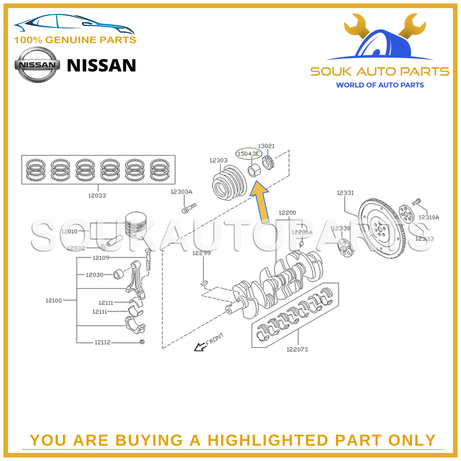 15041VC200 Genuine Nissan SPACEROIL PUMP DRIVE 15041VC200 OEM eBay
