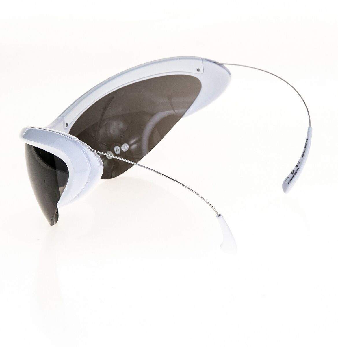 BALENCIAGA WIRE CAT Mask Wrap 0232 White Silver Unisex BALENCIAGA WIRE CAT Mask Wrap 0232 White Silver Unisex