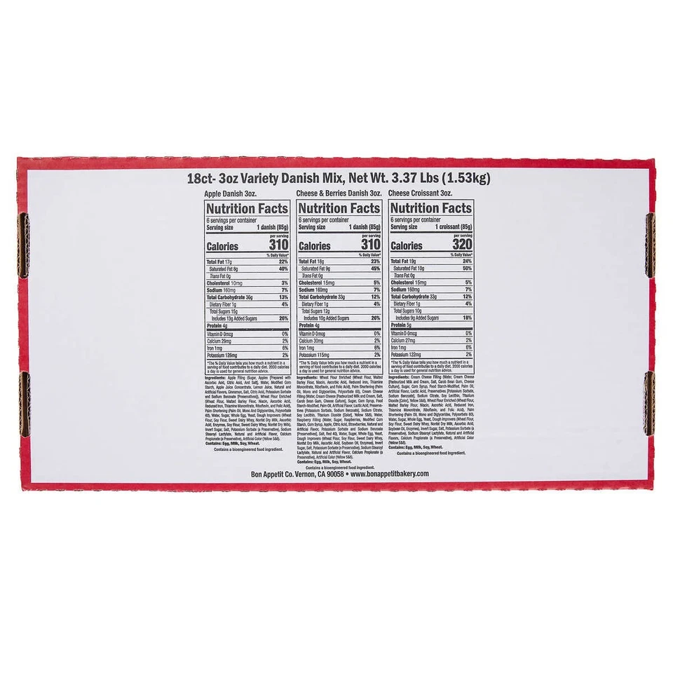 Bon Appetit-Gourmet Danish-Variety Pack 3 oz Each 18-Count - Image 2 of 4