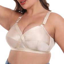Women's Wireless Minimizer Bra Plus Size Non-Padded Soft Full Coverage Bra 34-52