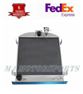 3 Rows/ Cores Aluminum Radiator For 1935-1936 FORD V8 Engine 17