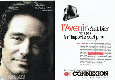 ADVERTISING ADVERTISING 096 1995 Connection (2p) TV Gérard Lanvin Avenir