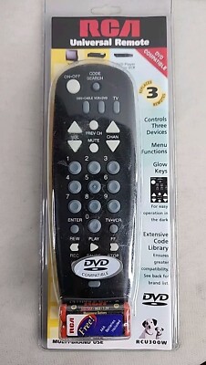 RCA Universal Multi Remote  RCU300w Sealed New NIB Batteries Included
