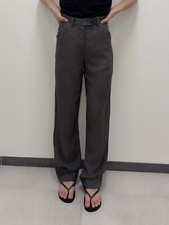 Giorgio Armani Womens High Waist Texture Pants Viscose Silk Trousers size 40