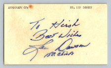 Len Dawson HOF AUTO Signed 3x5 Index Card Autograph Signature