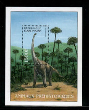 Gabon 2001 - Dinosaurs - Souvenir Stamp Sheet - Scott #1020 - MNH