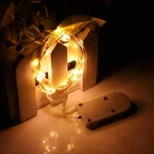 AMZER 20 LED 2m Waterproof Festival Lamp String Light On/Off Switch - Warm White