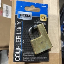 Reese Brass Adjustable Tow Hitch Coupler Tongue Lock w/ 2 Keys Fits Couplers. i5