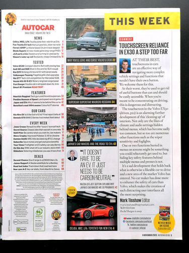 Autocar 8 Nov 2023 - NEW CELICA - BENETTON in MOTORSPORT - USED MERCEDES GL - Picture 2 of 3
