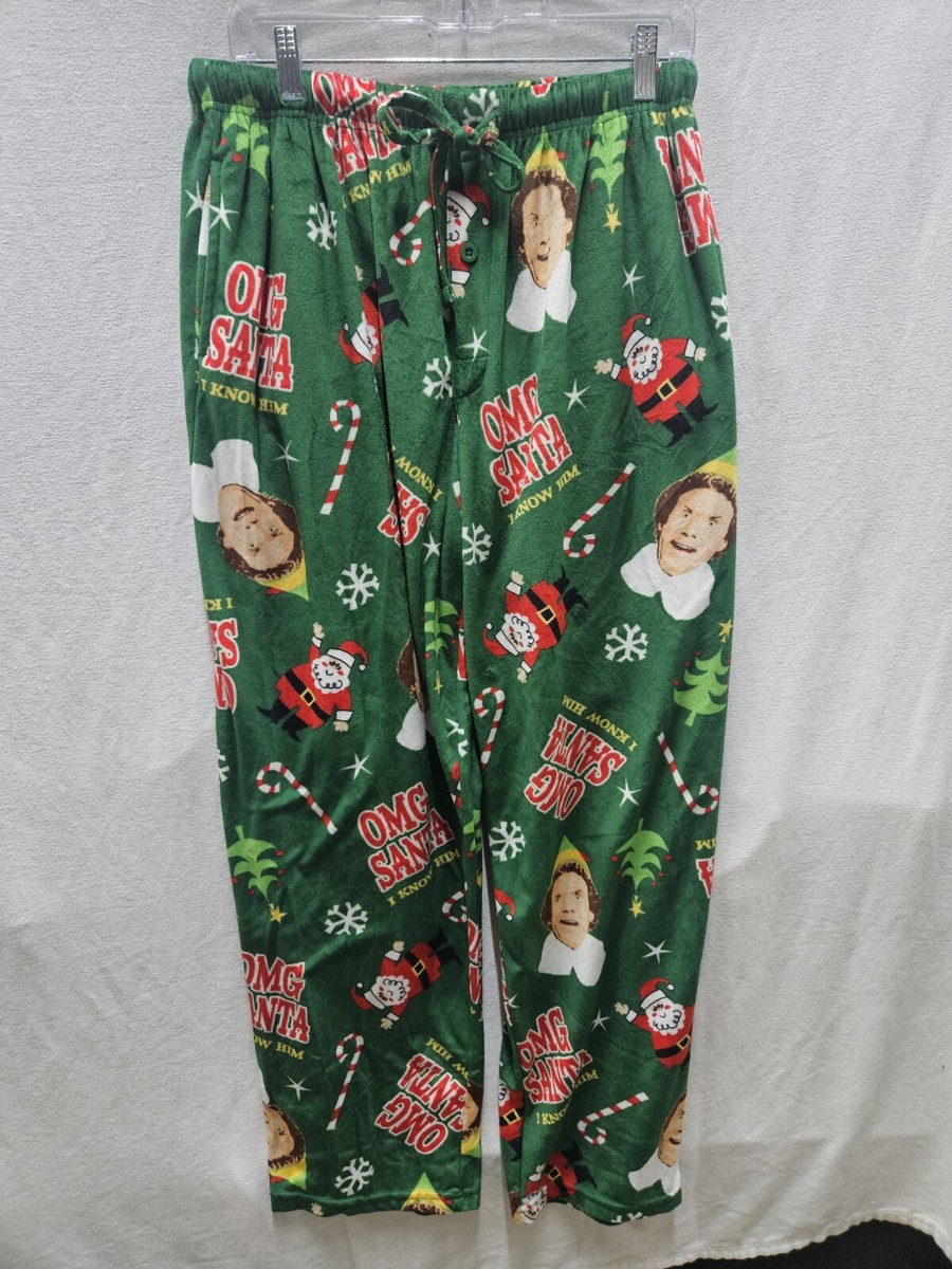 Elf Will Ferrell Fleece Christmas Cozy Lounge Pants Men's Size