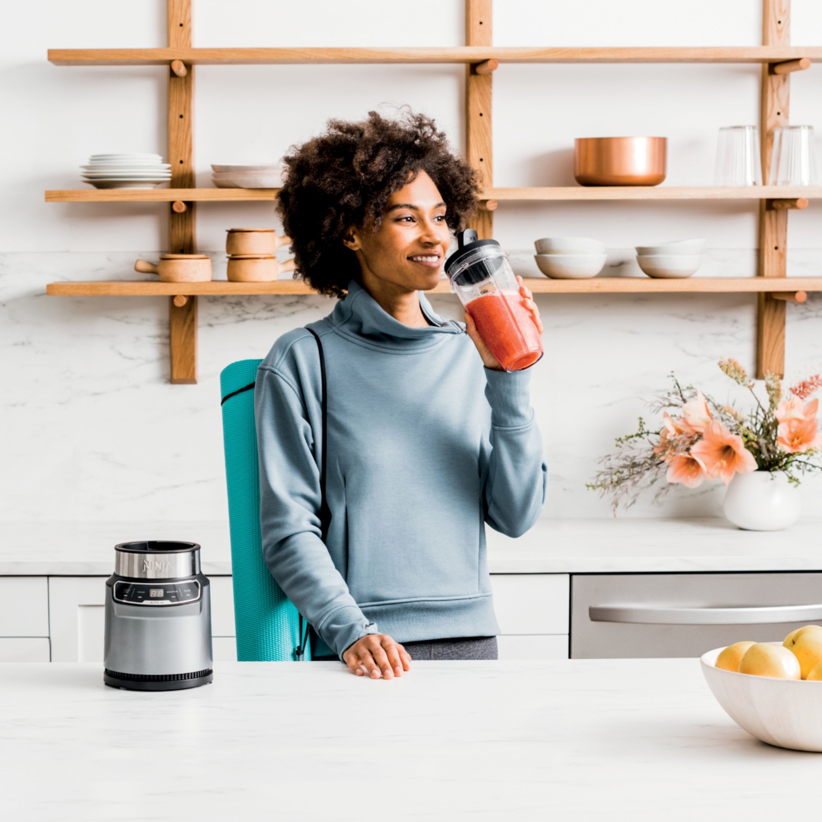 Ninja NutriBlender Pro Personal Blender with AutoiQ Cloud Silver