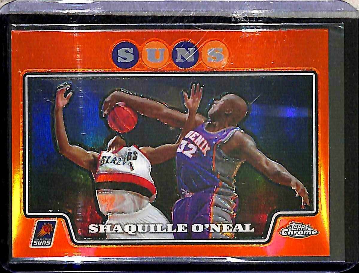 2008-09 Topps Chrome Orange Refractor #32 Shaquille O'Neal No 66 of 499