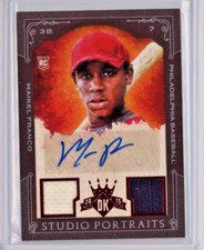 2015 Diamond Kings Studio Portraits Red Auto Dual Relic /99 #11 Maikel Franco RC