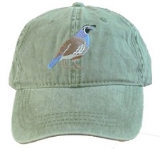 California Quail Embroidered Cotton Cap NEW Valley Quail