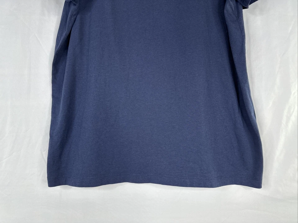 Camisa polo masculina Dirk Bikkembergs tamanho XXL azul manga curta remendo algodão modal - Imagem 4 de 4