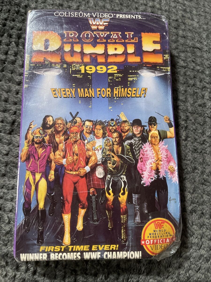 RARE*** WWF Royal Rumble 1992 VHS Coliseum Video Wrestling RARE*** WWF Royal Rumble 1992 VHS Coliseum Video Wrestling