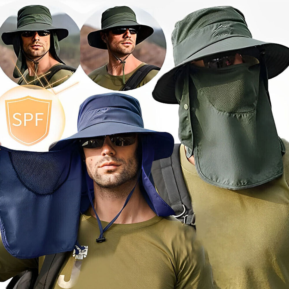 Men Women Bucket Hat Sun Protection Safari Camping Summer Cap-image