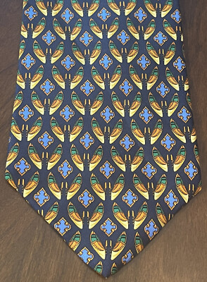 Forga 176 Rue De Rivoli Paris Hand Made 100% Silk Men s Neck Tie Made In France