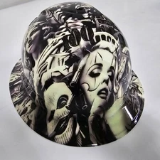 full brim hard hat custom hydro dipped IN AMERICAN GANSTER LIBERTY VENTED