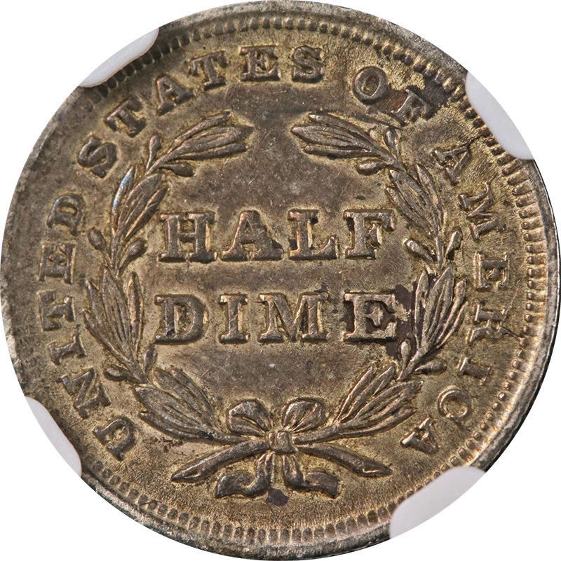 1837 Seated Liberty Half Dime Small Date NGC AU55 Great Eye Appeal Strong Strike - Image 2 of 4