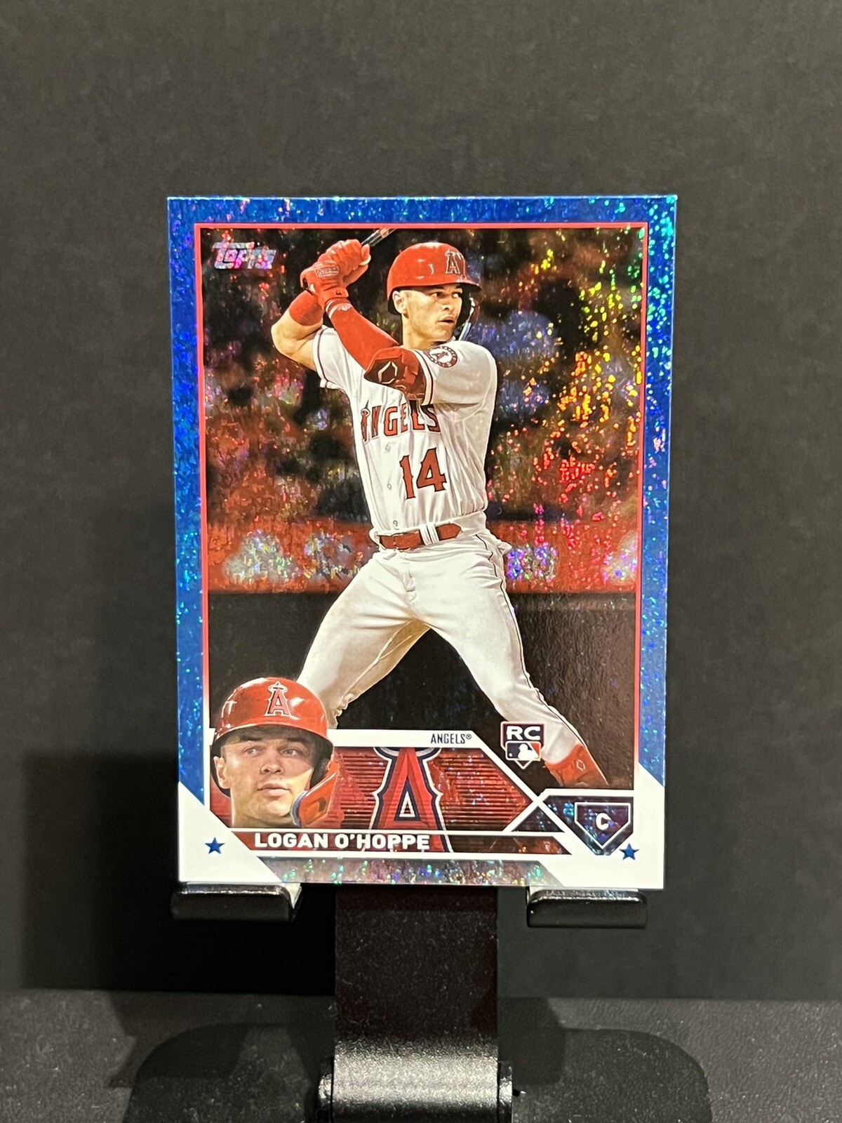 Logan O'Hoppe 2023 Topps-Blue Foilboard Parallel /999 #363 Los Angeles Angels