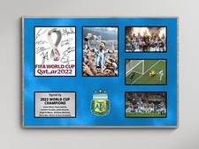 Argentina 2022 World Cup Champions Autographed Collage Photos Poster
