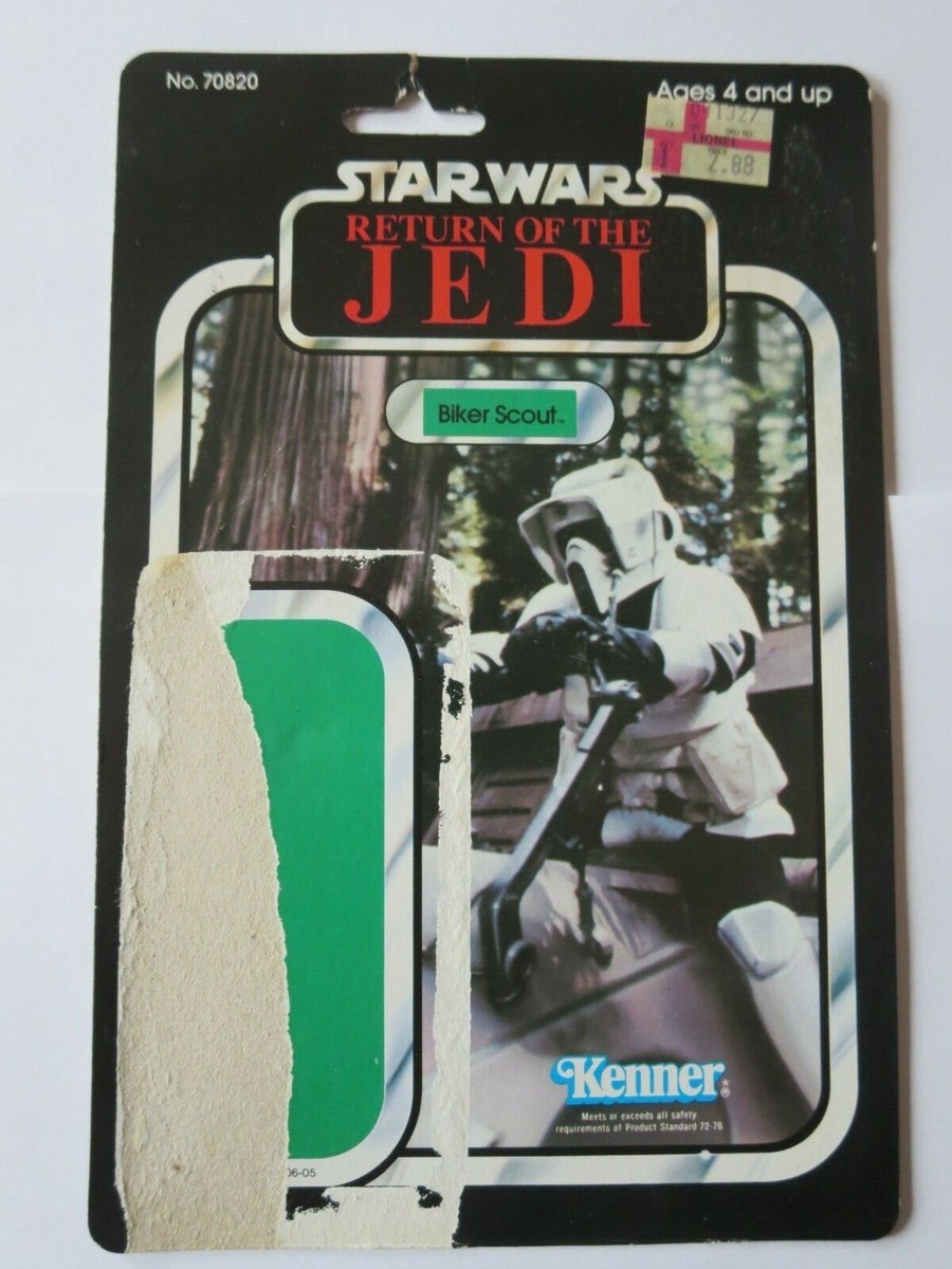 Biker Scout 77 Back ROTJ Vintage Cardback FULL CARD Star Wars LP