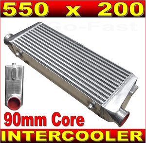 Turbo Intercooler 550 X 200 63mm 2 5 Inch Inlet Outlet 90mm Thick Core Ebay