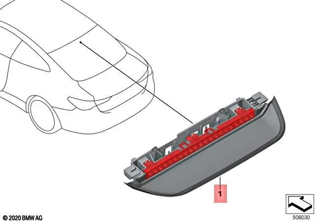 Genuine BMW G22 G82 420d 420dX 420i 1.6 420iX 430dX Third Stoplamp 