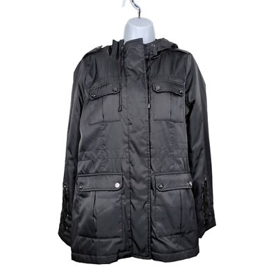 Steve Madden Puffer Utility Jacket with Velvet