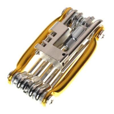 Bike Bicycle Repair Multi Tool 16 in 1 Function Folding Gold For Commencal