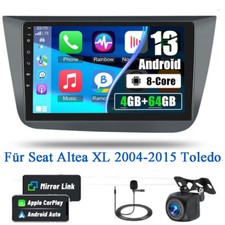 4GB+64GB Autoradio Für Seat Altea XL 2004-2015 Toledo Android13 GPS CarPlay +Kam