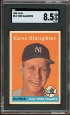 1958 Topps Baseball #142 Enos Slaughter SGC 8.5