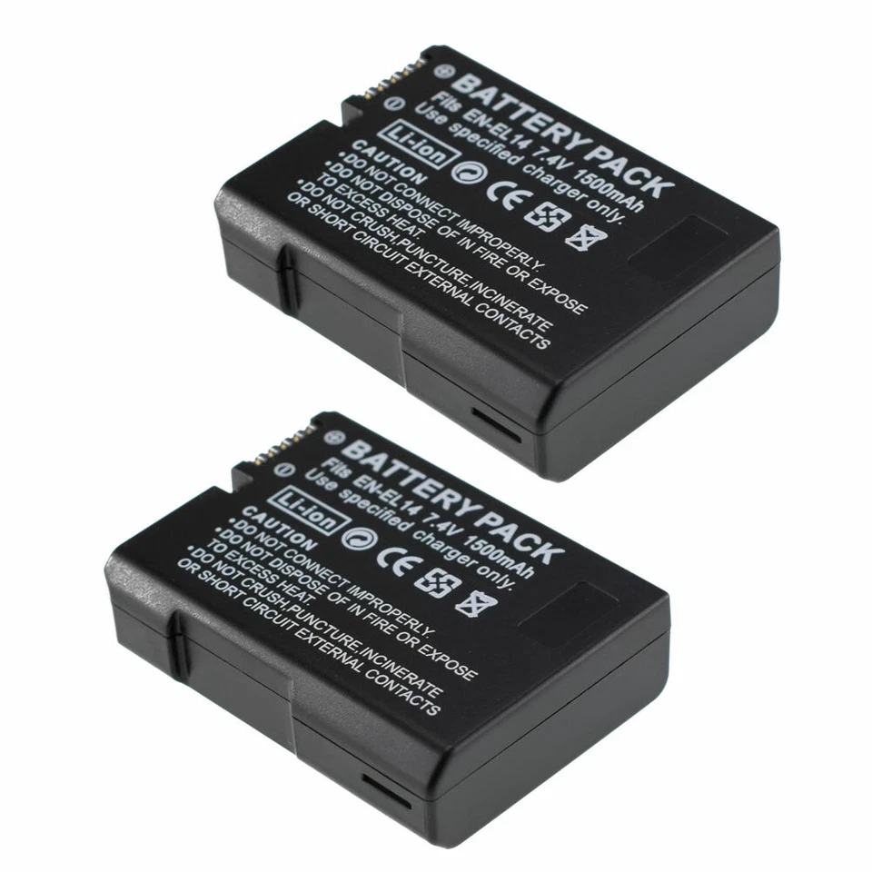 2x Batería + Cargador USB para Nikon D3100 D3200 D3300 D3400 D3500 Digital SLR Foto 3 de 4